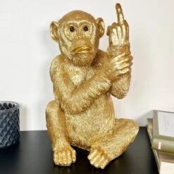 Darthome Limited Large Gold Up Yours Monkey Ornament
