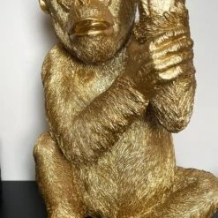 Darthome Limited Large Gold Up Yours Monkey Ornament -Darthome Limited IMG E7391