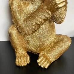 Darthome Limited Large Gold Up Yours Monkey Ornament -Darthome Limited IMG E7392
