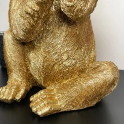 Darthome Limited Large Gold Up Yours Monkey Ornament -Darthome Limited IMG E7397