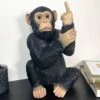 Darthome Limited Black Up Yours Monkey Ornament 21x30x20cm
