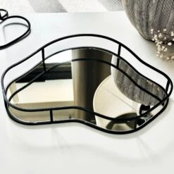Darthome Limited Black Pebble Mirror Tray - Style B -Darthome Limited IMG E7403