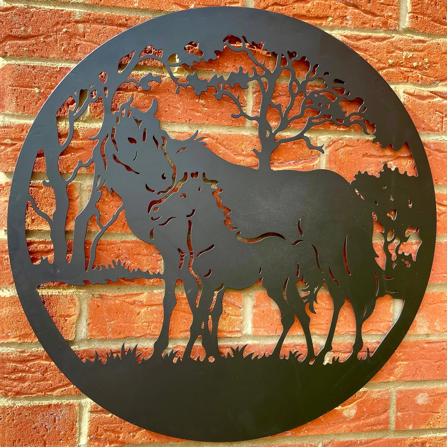 Darthome Limited Horse And Foal Silhouette Metal Wall Art 60cm 1 Darthome Limited Horse And Foal Silhouette Metal Wall Art 60cm