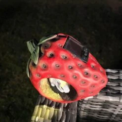Darthome Limited Rabbit In Strawberry Solar Garden Ornament -Darthome Limited IMG E7508 editedCZ