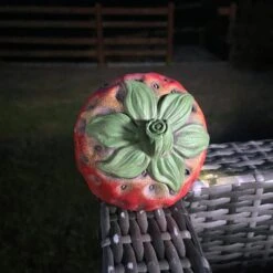 Darthome Limited Rabbit In Strawberry Solar Garden Ornament -Darthome Limited IMG E7509 editedDA