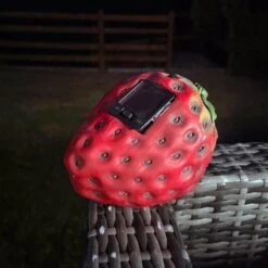 Darthome Limited Rabbit In Strawberry Solar Garden Ornament -Darthome Limited IMG E7510 editedDB