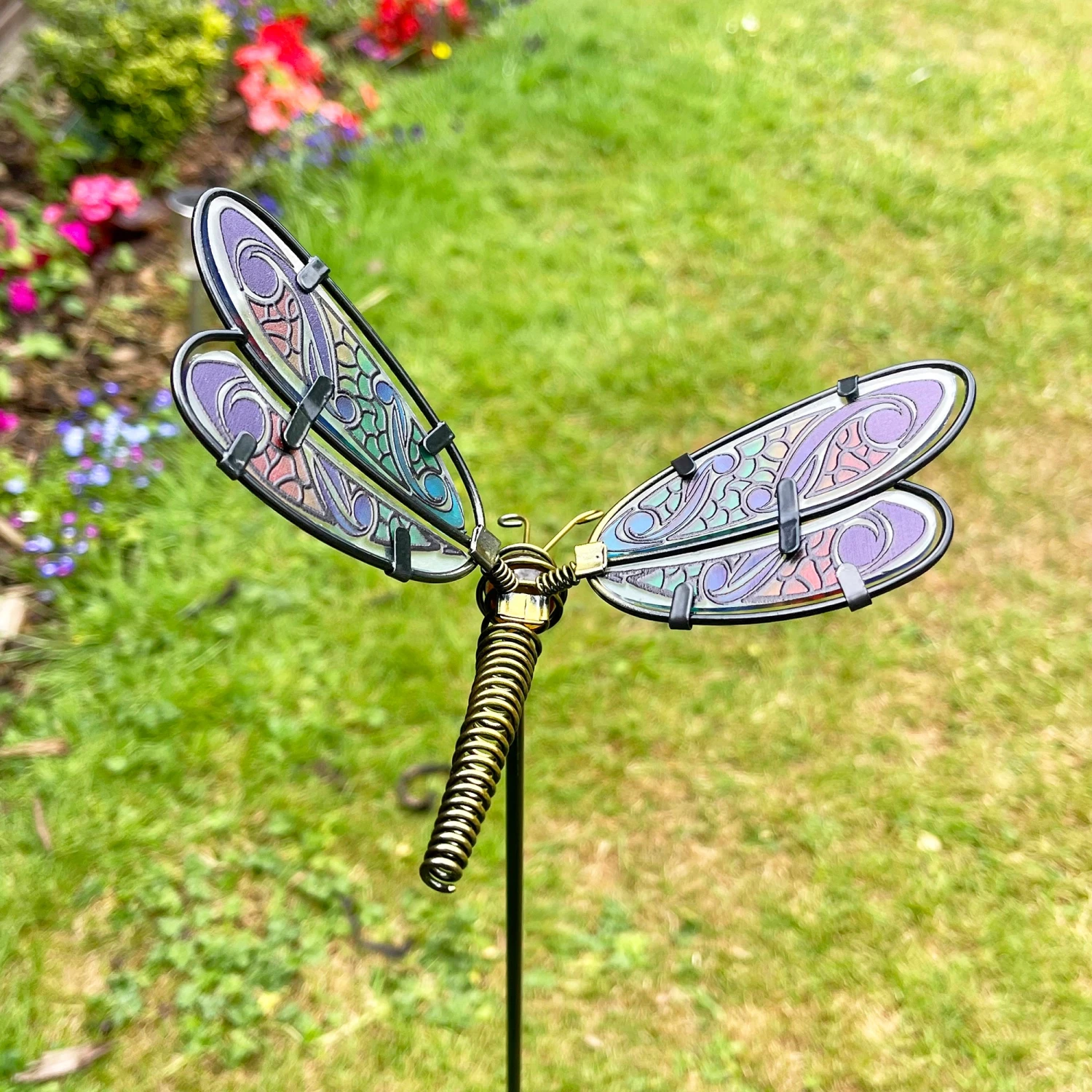 Darthome Limited Blue Glass Dragonfly Garden Stake 68cm 1 Darthome Limited Blue Glass Dragonfly Garden Stake 68cm