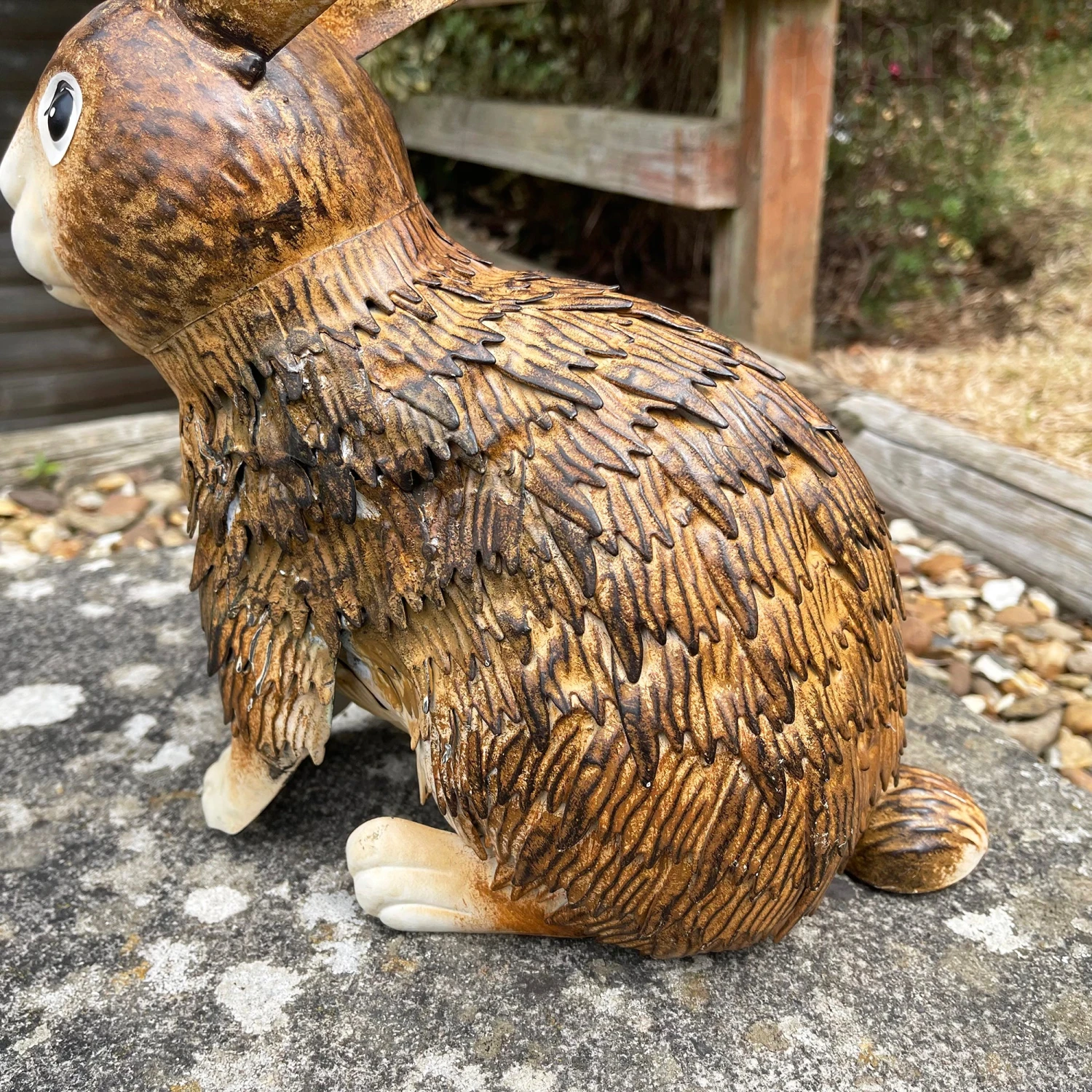 Darthome Limited Brown Metal Rabbit Garden Sculpture 6 Darthome Limited Brown Metal Rabbit Garden Sculpture - Image 6