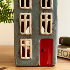 Darthome Limited Tall Ceramic Grey House Tea Light Holder -Darthome Limited IMG E7641 scaled