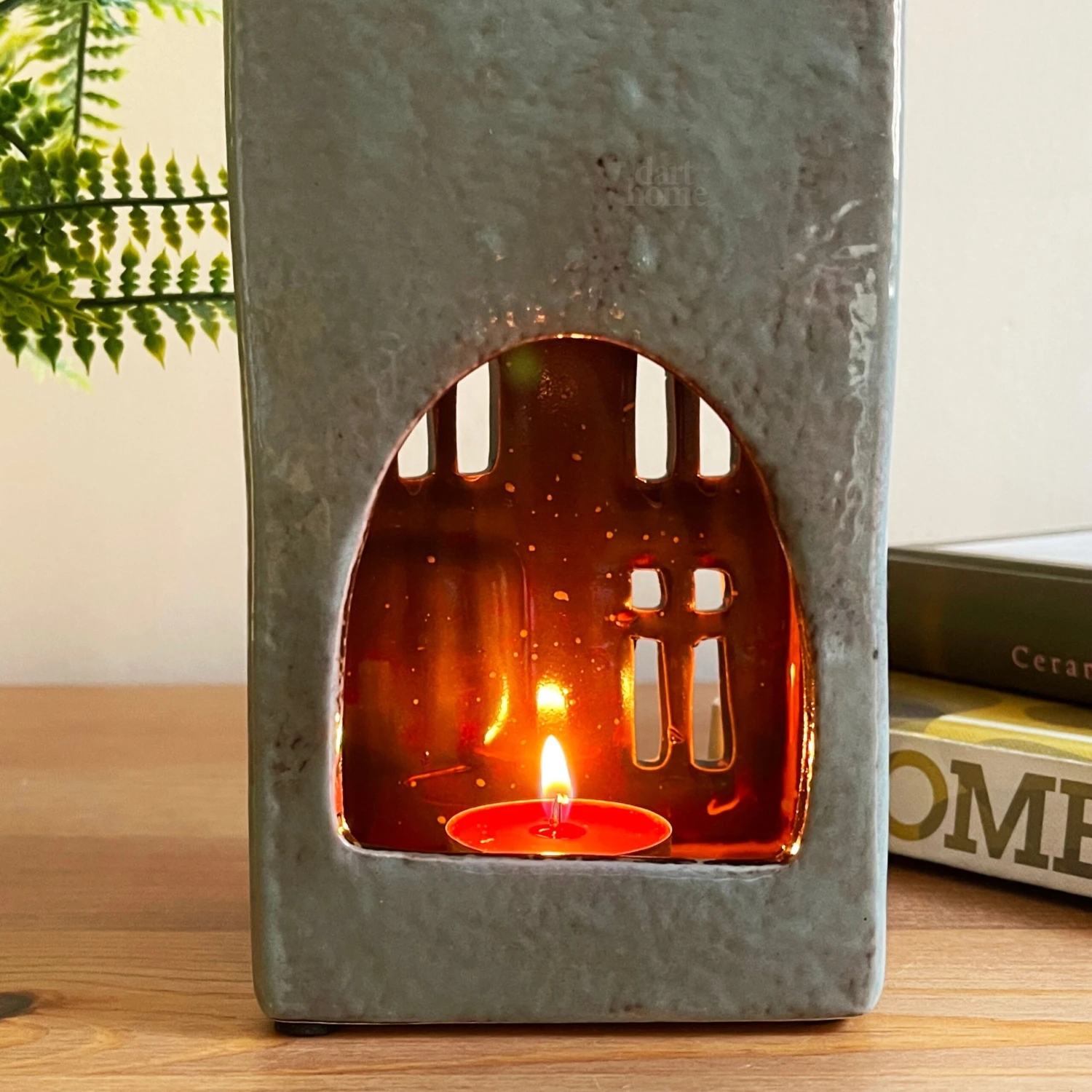 Darthome Limited Tall Ceramic Grey House Tea Light Holder 7 Darthome Limited Tall Ceramic Grey House Tea Light Holder - Image 7