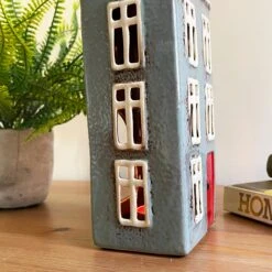Darthome Limited Tall Ceramic Grey House Tea Light Holder 18 Darthome Limited Tall Ceramic Grey House Tea Light Holder -Darthome Limited IMG E7645