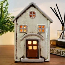 Darthome Limited Cream Village House Candle Holder