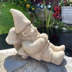 Darthome Limited Stone Sleeping Gnome Garden Ornament -Darthome Limited IMG E7657 editedF