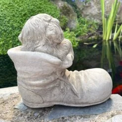 Darthome Limited Stone Dog In Boot Garden Ornament -Darthome Limited IMG E7676 editedX