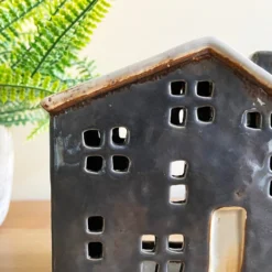 Darthome Limited Blue Ceramic Town House Candle Holder -Darthome Limited IMG E7708 scaled