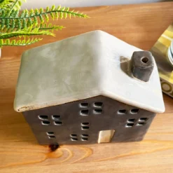 Darthome Limited Blue Ceramic Town House Candle Holder -Darthome Limited IMG E7710 scaled