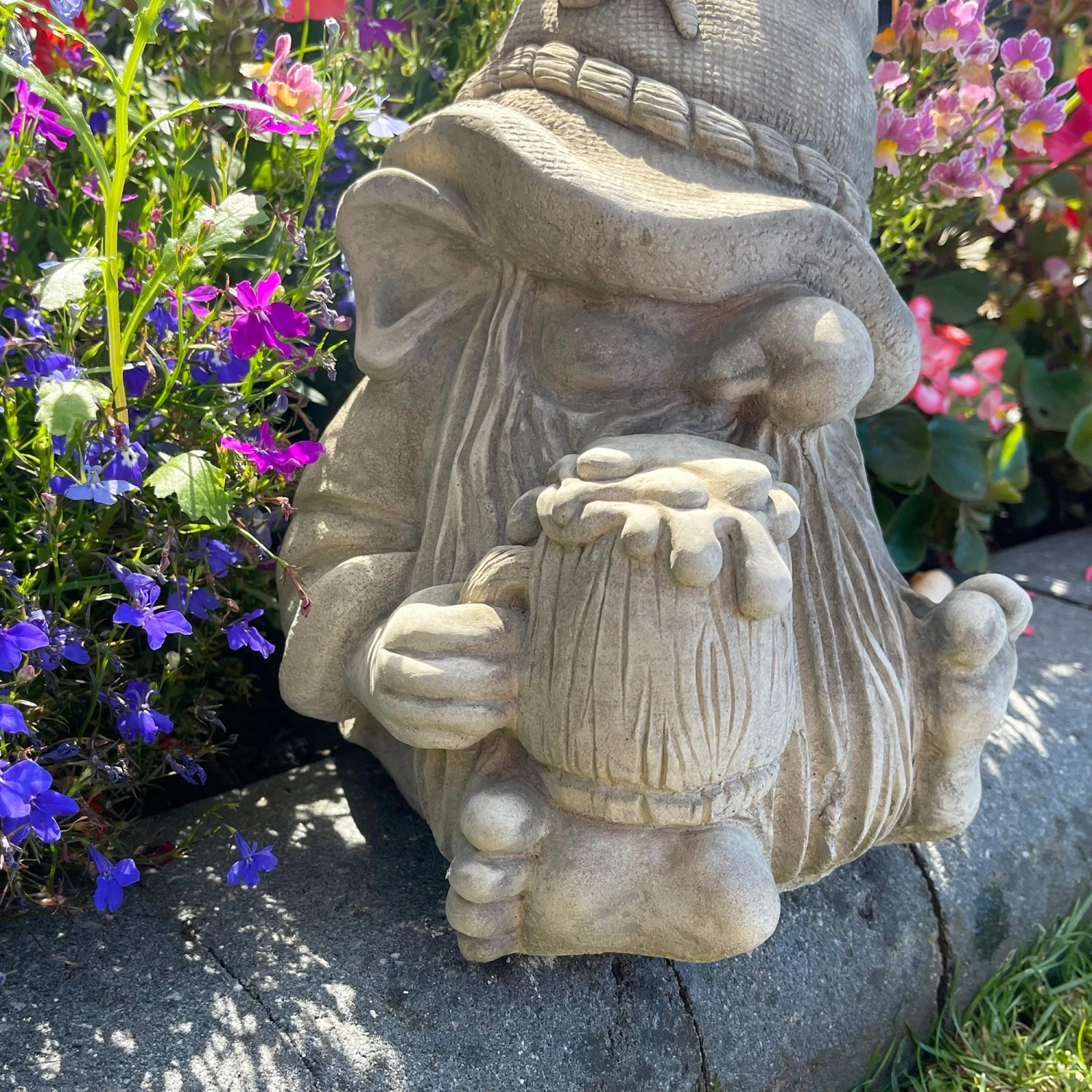 Darthome Limited Stone Drinking Gnome Garden Ornament 5 Darthome Limited Stone Drinking Gnome Garden Ornament - Image 5