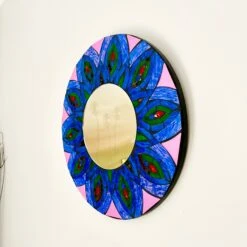 Darthome Limited Peacock Feather Mosaic Wall Mirror 30cm
