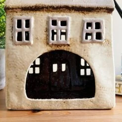 Darthome Limited Cream Cottage House Candle Holder -Darthome Limited IMG E7730