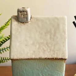 Darthome Limited Tall Blue House Tea Light Holder -Darthome Limited IMG E7744 scaled