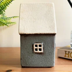 Darthome Limited Ceramic Grey Cottage House Tealight Holder -Darthome Limited IMG E7761 scaled