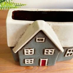 Darthome Limited Ceramic Grey Cottage House Plant Pot -Darthome Limited IMG E7785
