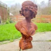 Darthome Limited Antique Rust Cast Iron Art Nouveau Lady Bust 35kg