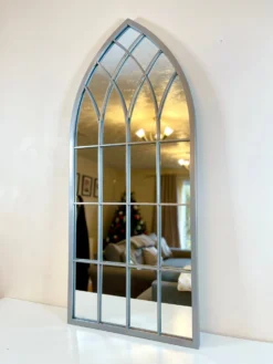 Darthome Limited Tall Silver Window Style Arch Wall Mirror 115cm