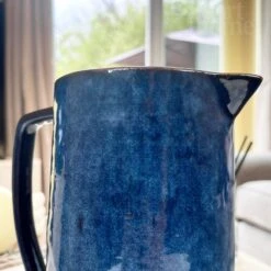 Darthome Limited Stoneware Blue Flower Jug Vase 11 Darthome Limited Stoneware Blue Flower Jug Vase -Darthome Limited IMG E8118 editedHO