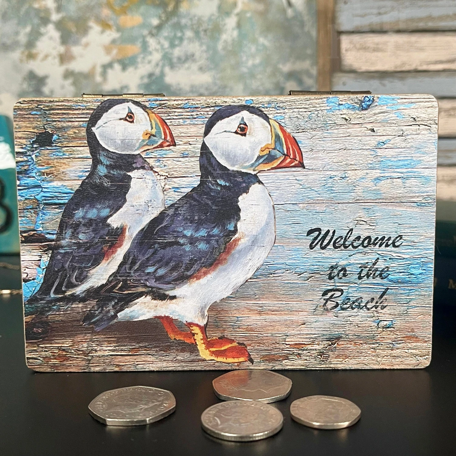 Darthome Limited Rustic Puffin Trinket Box 2 Darthome Limited Rustic Puffin Trinket Box - Image 2