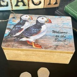 Darthome Limited Rustic Puffin Trinket Box