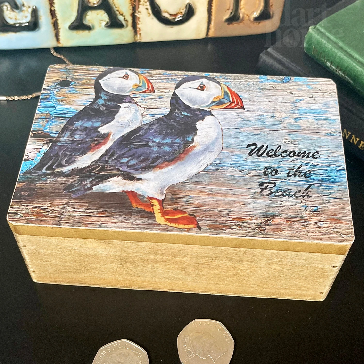 Darthome Limited Rustic Puffin Trinket Box 1 Darthome Limited Rustic Puffin Trinket Box