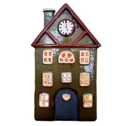 Darthome Limited Green Clock Tower House Candle Holder -Darthome Limited IMG E8177copy