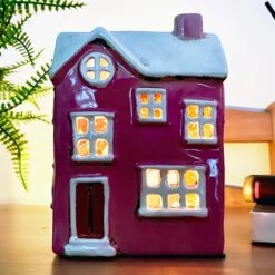 Darthome Limited Ceramic Pink Modern House Candle Lantern