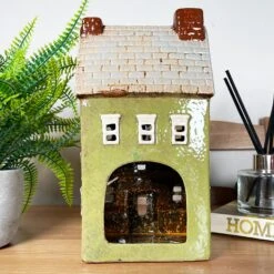 Darthome Limited Large Green Town House Candle Holder -Darthome Limited IMG E8209