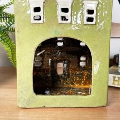 Darthome Limited Large Green Town House Candle Holder -Darthome Limited IMG E8210