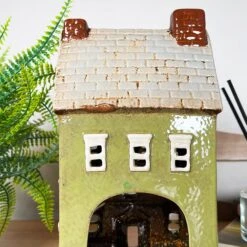 Darthome Limited Large Green Town House Candle Holder -Darthome Limited IMG E8211