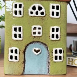 Darthome Limited Green Clock Tower House Candle Holder -Darthome Limited IMG E8233