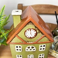 Darthome Limited Green Clock Tower House Candle Holder -Darthome Limited IMG E8235
