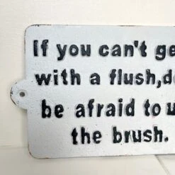 Darthome Limited Cast Iron Use The Brush Bathroom Wall Sign 22cm -Darthome Limited IMG E8236 editedCN