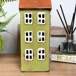 Darthome Limited Green Clock Tower House Candle Holder -Darthome Limited IMG E8237