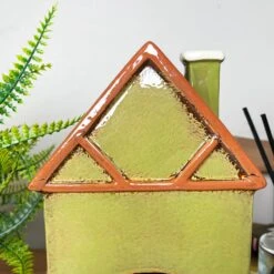 Darthome Limited Green Clock Tower House Candle Holder -Darthome Limited IMG E8240