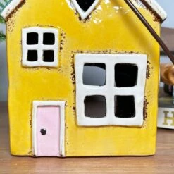 Darthome Limited Ceramic Yellow House Hanging Lantern -Darthome Limited IMG E8244