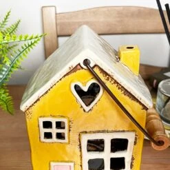 Darthome Limited Ceramic Yellow House Hanging Lantern -Darthome Limited IMG E8246