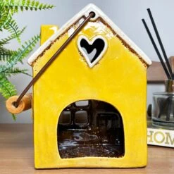 Darthome Limited Ceramic Yellow House Hanging Lantern -Darthome Limited IMG E8249