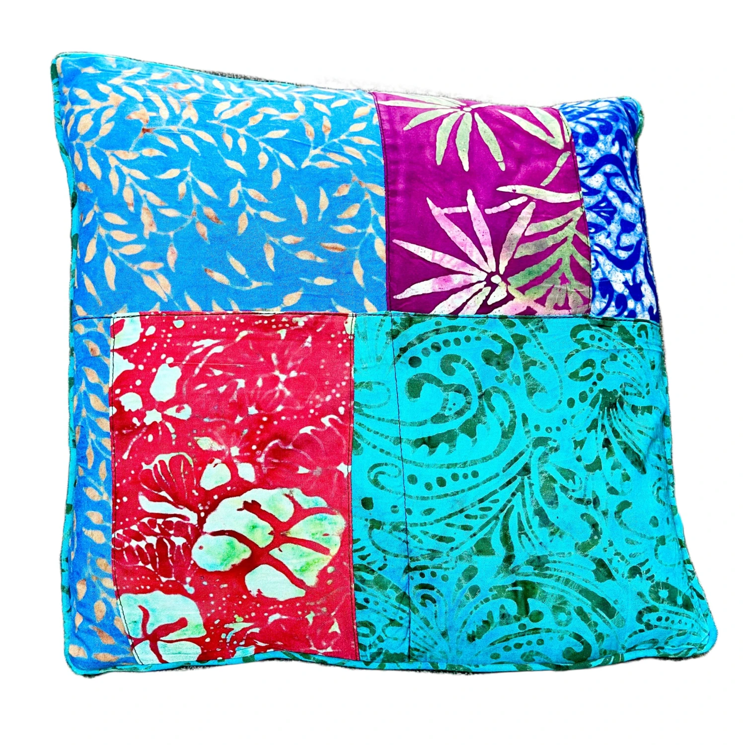 Darthome Limited Handmade Indian Patchwork Cushion Cover 40x40cm 2 Darthome Limited Handmade Indian Patchwork Cushion Cover 40x40cm - Image 2