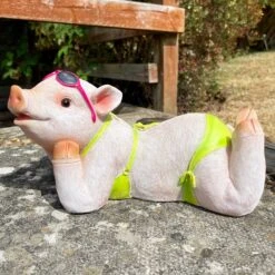 Darthome Limited Pink Pig In Bikini Ornament -Darthome Limited IMG E8353 editedH