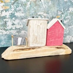 Darthome Limited Rustic Wooden Harbour Cottages Ornament -Darthome Limited IMG E8362