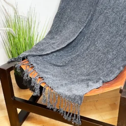 Darthome Limited Soft Plaid Navy Throw 127cm X 152cm -Darthome Limited IMG E8427