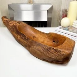 Darthome Limited Teak Root Wood Oval Log Bowl 49cm 10 Darthome Limited Teak Root Wood Oval Log Bowl 49cm -Darthome Limited IMG E8571 editedG
